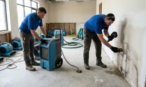 Structural drying equipment in a Sparks, NV home for water damage restoration